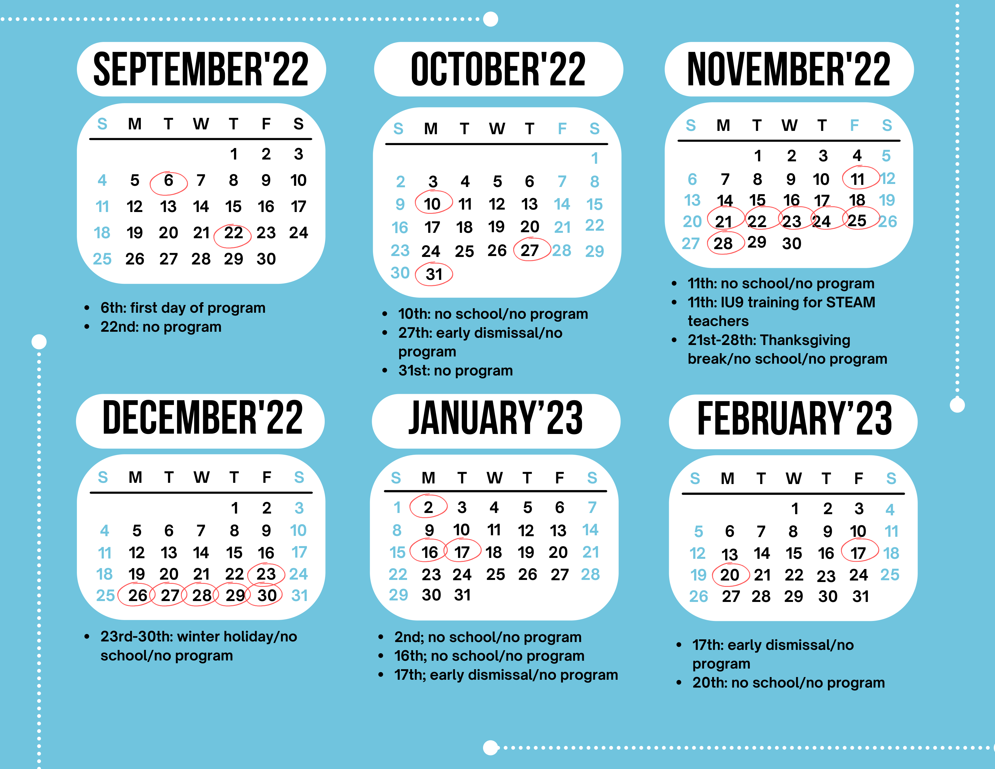 2022-2023 Calendar